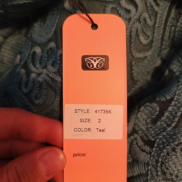 NWT Chi Chi London Elegant Lace Dress in Teal (Modcloth) (Size 2) - Picture 14 of 14